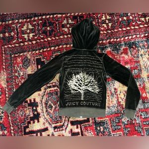 Juicy Couture Velour Track Jacket Forest Green